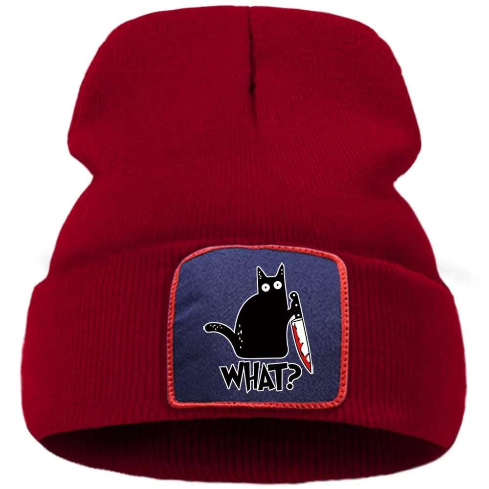 Cool Cat Beanie featuring a trendy design with fun cat motifs, perfect for adding personality and warmth to your winter look