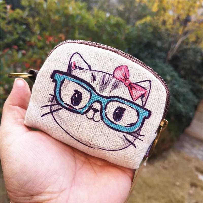 Glasses Cat Purse