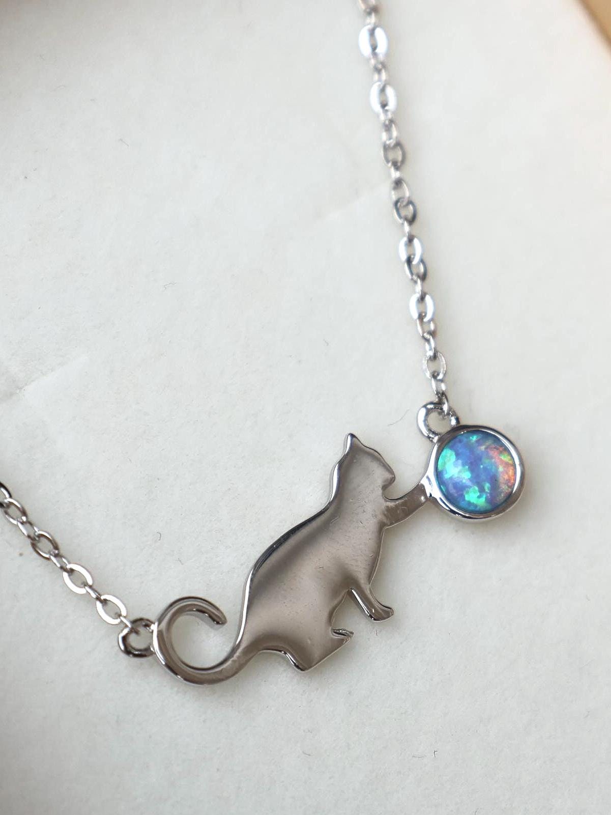 Mindy Sterling Silver Cat Bracelet Jewelers Cat Jewelry Cat Moon Silver Cat Lover Earrings Cat Mum Gift Boxed Gift For Wife Gift For Sister