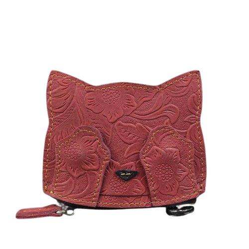 Leather Shy Cat Purse - Feline Fancy