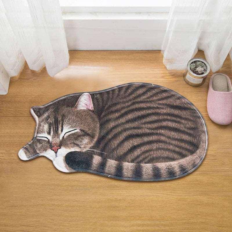 Cartoon Cat Rug featuring a fun, whimsical design with colorful cartoon cat motifs, perfect for adding personality to any room