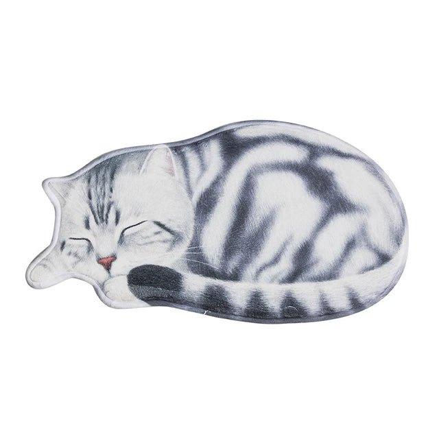 Show off your love for cats with the whimsical Cartoon Cat Rug, making a fun statement piece for your home