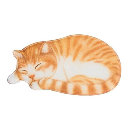 The Cartoon Cat Rug is easy to clean and maintain, providing a cozy spot for your cat or family members to enjoy