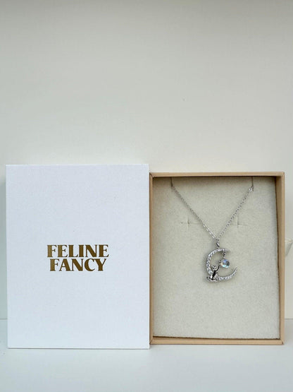 Moon Light Cat Necklace - Feline Fancy