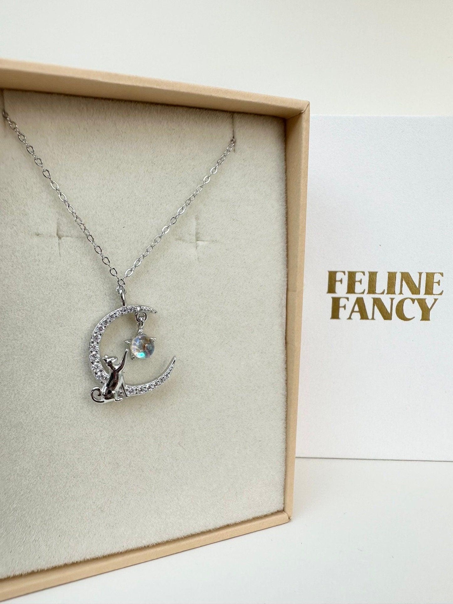 Moon Light Cat Necklace - Feline Fancy