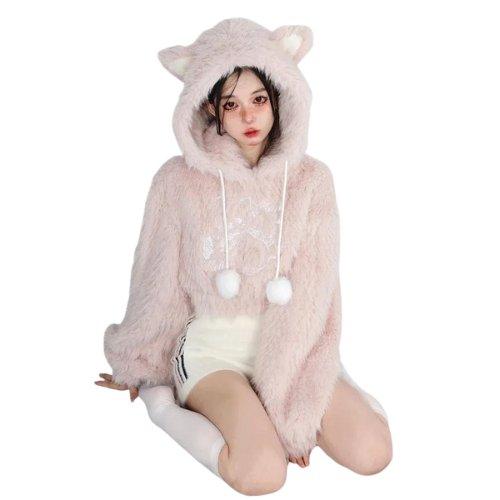 Pink Cat Hoodie - Feline Fancy