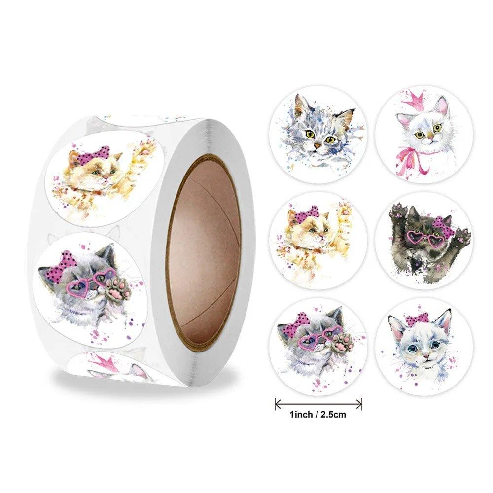 Retro Cat Reward Stickers - Feline Fancy