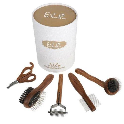 Walnut Grooming Set - Feline Fancy