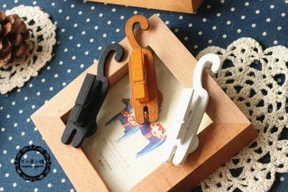 Wooden Cat Clip Set - Feline Fancy