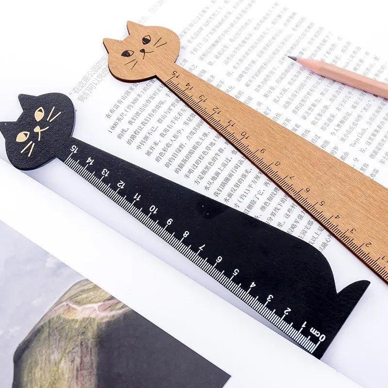 Wooden Cat Ruler - Feline Fancy